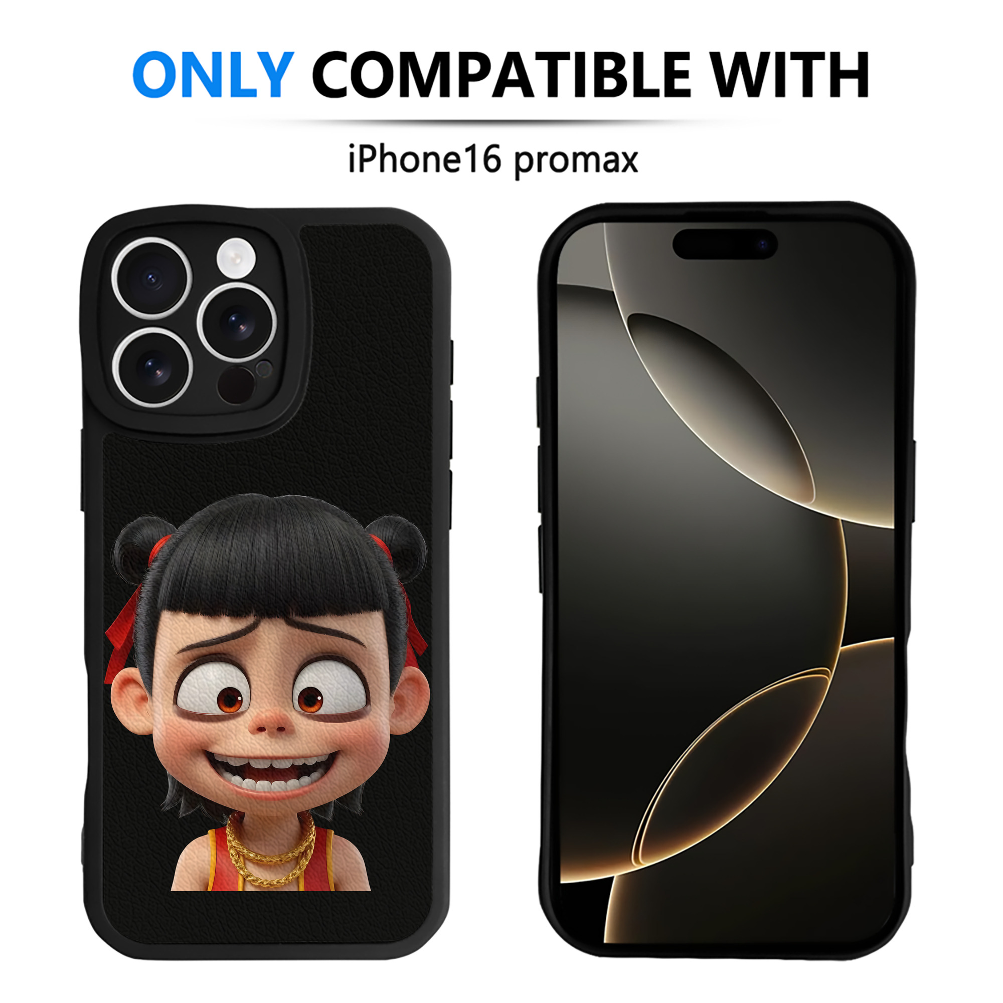 （画像用） Ne Zha 2 ナタ 魔童の大暴れ 【iPhone 16シリーズ対応】シリコンスマホケース（レザー調） 材質：シリコン